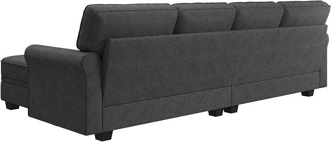 HONBAY Sectional Sofa with Storage Seat U Shaped Couch with Reversible Chaise - Image 9