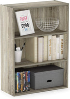 Furinno PASIR Book Shelf, 3-Tier Bookshelf, Storage Shelves Bookcase, 9.7 x by Furinno-FitsYourSpaceFitsYourBudget