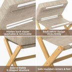 BAMBOOHOMIE Foldable Foot Stool Ottoman, Modern Foot Rest - Image 5
