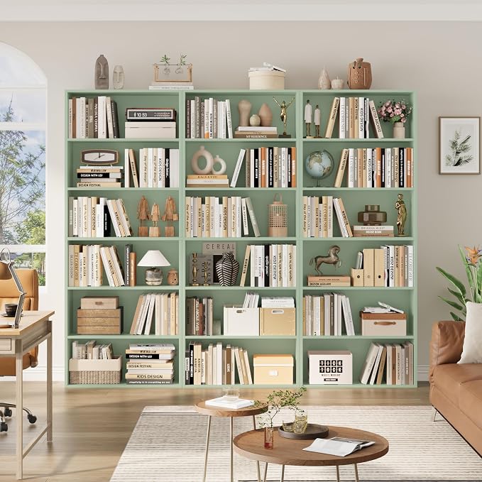 FOTOSOK 6-Tier Open Bookcase and Bookshelf, Freestanding Display Storage - Image 5