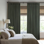 Pinch Pleated Linen Curtains 100% Blackout 102 Inches Long - Image 4