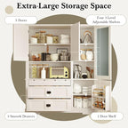 VilroCaz 78'' Tall Freestanding Kitchen Pantry - Image 3
