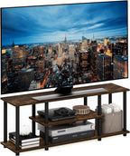 Furinno Turn-N-Tube No Tools 3D 3-Tier Entertainment Stand up to 50 inch TV by Furinno-FitsYourSpaceFitsYourBudget