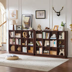 Joaxswe 12 Cube Storage Organizer, Wood Floor Standing 3-Tier Cubby Bookcase - Image 2