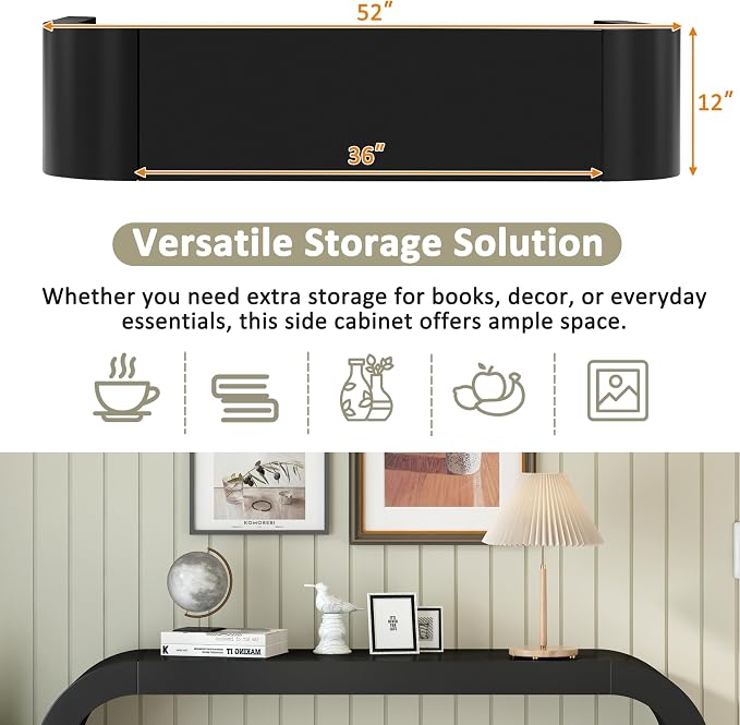 52'' Console Table Sofa Table Entryway Table, Modern Minimalist Console Table - Image 3