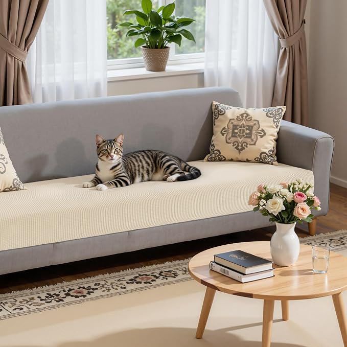 Hokway Couch Cushion Covers, Stretch Sofa Cushion Covers, Washable Replacement - Image 3