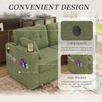67" Small Loveseat Couch with Storage, USB Charging and Cup Holder, Space - Image 5