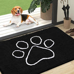 OLANLY Dog Door Mat for Muddy Paws 47x32, Paw Print Design Chenille Mud Mat | by OLANLY