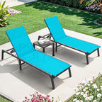 Aluminum Chaise Lounge Chair Outdoor, Foldable & Assembly Free Outdoor Lounge - Image 8