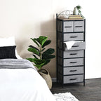 Household Essentials Ashwood & Iron Eight-Drawer Dresser Tower - Image 2