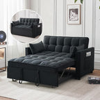 Futon Sofa Bed, Modern 3 in 1 Convertible Sleeper Sofa, Pull Out Couch Bed by FENFSHE