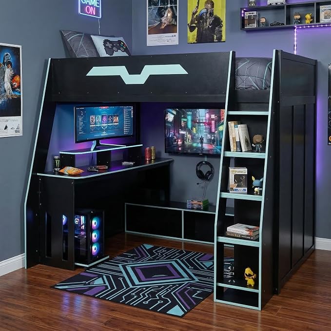 Full Size Wood Esports Loft Bed - Image 3