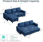 LINSY HOME Sectional Sleeper Sofa - Image 2