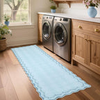 GarveeHome 2.5x8 Scalloped Washable Runner Rug Non Slip Hallway Kitchen Rug | - Image 7