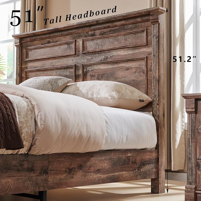 Aitjunz Farmhouse Queen Size Bed Frame - Image 4