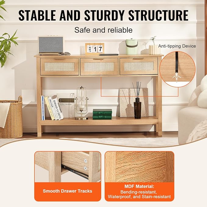 VEVOR Rattan Console Table - Image 6