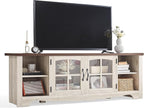 LINSY HOME TV Stand for 75 Inch TV, Modern Farmhouse Entertainment Center by LINSYHOME