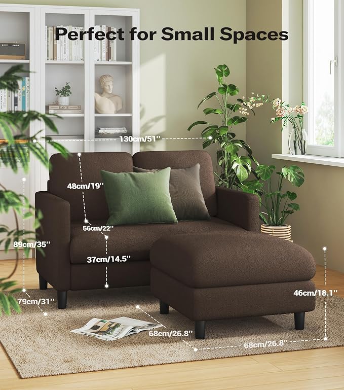 Welzona Loveseat, Comfy Teddy Love Seat - Image 2