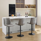FIRAVOE Swivel Bar Stools Set of 3, Modern Adjustable Bar Stools - Image 8