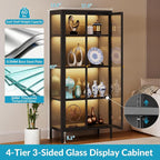 4-Tier Glass Display Cabinet - Image 5
