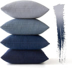 MIULEE Blue Decorative Pillow Covers 18x18 Inch Set of 4 Boho Western Farmhouse - Image 6