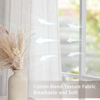 MYSKY HOME Natural Curtains 30 Inch Long - Image 6