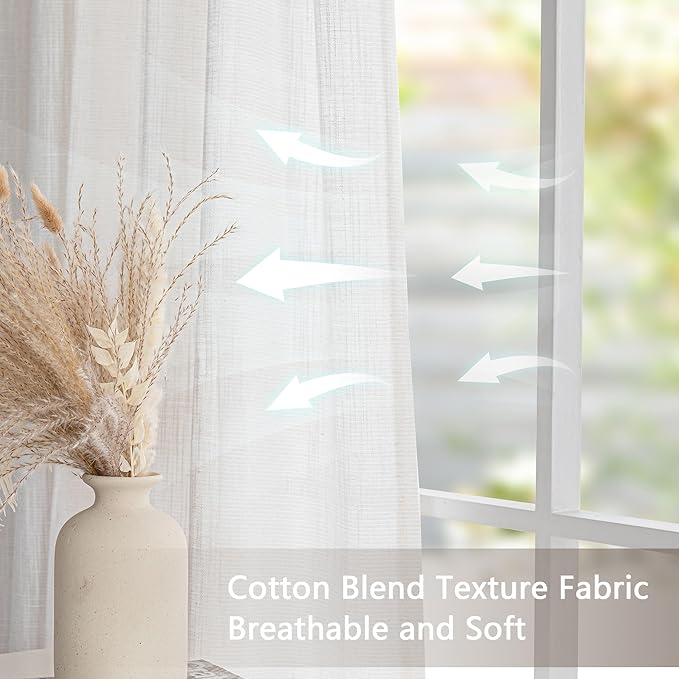 MYSKY HOME Natural Curtains 30 Inch Long - Image 6