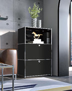 Metal Shelf with 2 Flap Doors, Large Capacity Cabinet, DIY Modern Home - Image 7