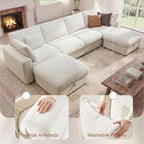 Ihanherry 141" Oversized Cloud Sectional Couches - Image 5