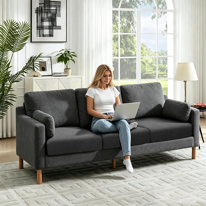 Fuloon Couch Cushion Slipcover, Super Stretch Individual Sofa Covers | 3 Pack - Image 6