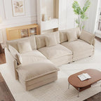 mikibama Modular Sectional Sofa, 111.5 Inch L Shaped Couch Set by Mikibama