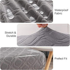 Genina Waterproof Chair Covers for Dining Room, Stretch Jacquard Dining Chair - Image 3