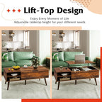 WLIVE Coffee Table, 47“ Lift Top Coffee Tables - Image 4