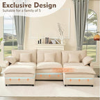 GOSUHI 108" U Shaped Couch, Modular Sectional Sofa, 3-Seater Comfy Cloud Couch - Image 3