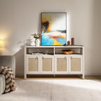 SICOTAS Rattan TV Stand for Television up to 65 Inch - Image 7