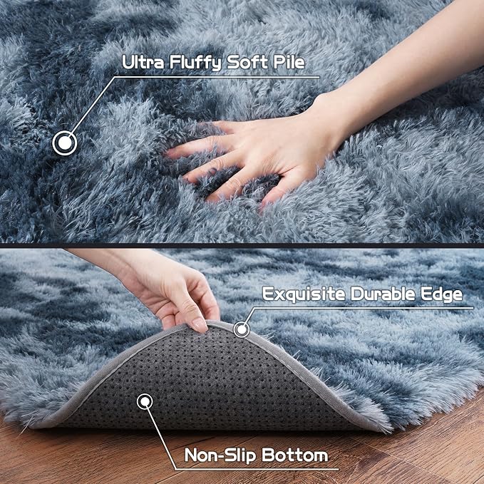 Super Fluffy Area Rug for Living Room 5x7, Shaggy Carpet - Image 6