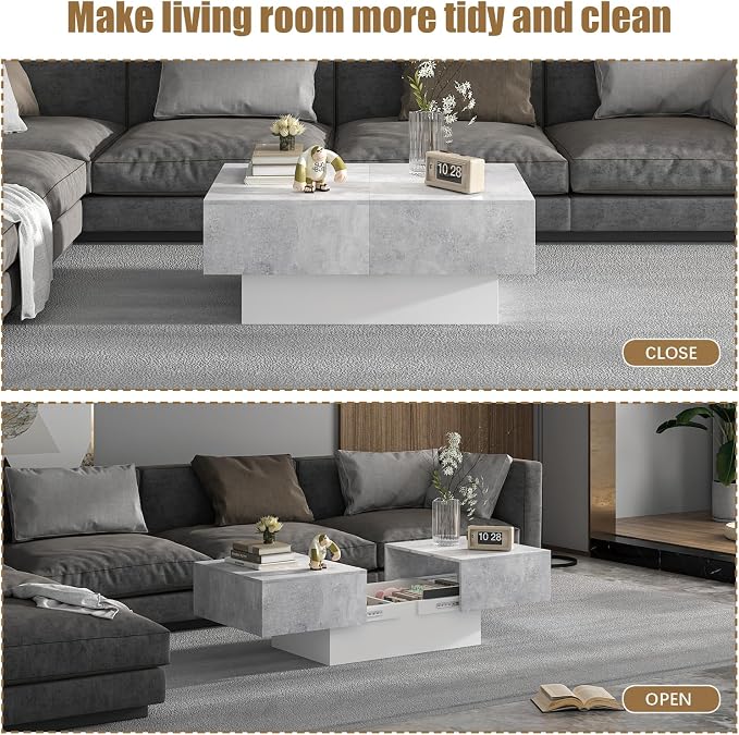 Modern Coffee Table with Storage - Image 3