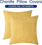 CaliTime Decorative Couch Throw Pillow Covers 20 X 20 Inches Gold | Pack of 2 - Image 6