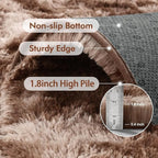 7x10 Ft Extra Large Shag Brown Area Rug - Image 5