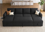 HONBAY Modular Sectional Sleeper Sofa Bed, Velvet Sectional Couch by HONBAY