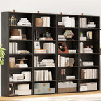 IRONCK Bookshelves and Bookcases Set of 2 Floor Standing 6 Tiers Display - Image 2