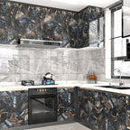 Black/Purple Marble Contact Paper - Image 3