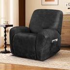 ANARACHON Leather Look Recliner Chair Covers, 4-Pieces Stretch Recliner Cover - Image 6
