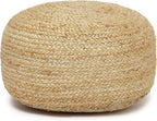 · REDEARTH · Jute Circular Low Pouf Ottoman by REDEARTH