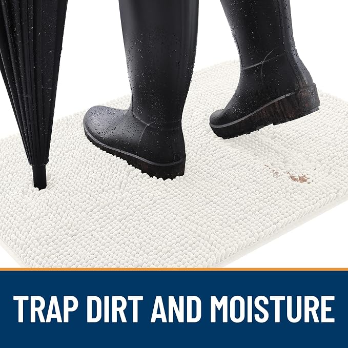 OLANLY Dog Door Mat for Muddy Paws 47x24, Super Absorbent Chenille Mud Mat | - Image 2