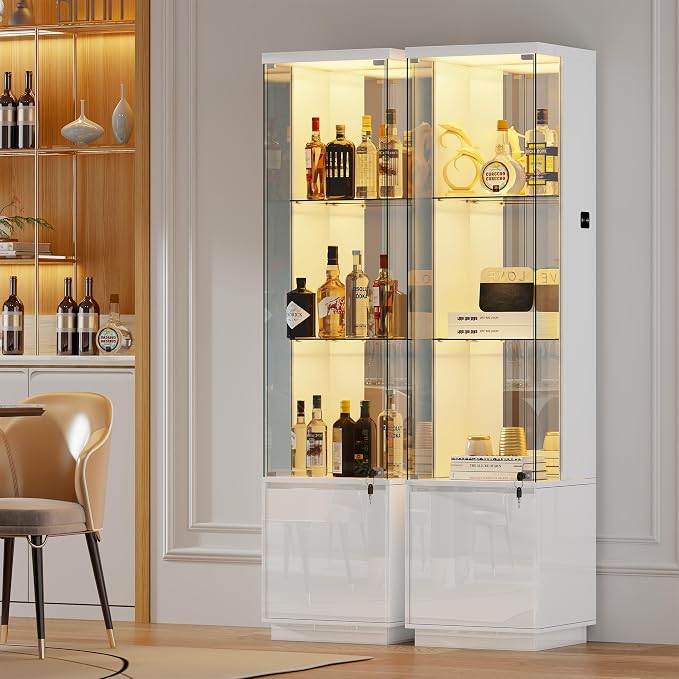 HNEBC Corner Glass Display Cabinet - Image 9