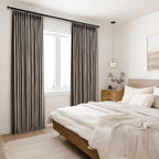 Topfinel 96 Inches Long Pinch Pleated Semi Sheer Curtains, Dark Flax Blended - Image 8