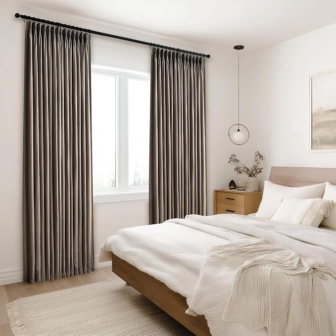 Pinch Pleated 92 Inch Curtains 2 Panels - Image 2