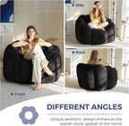 MAXYOYO Bean Bag Chair for Adults, Floral Shaped Bean Bag Sofa, Ultra Soft Faux - Image 3