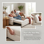 73.2" Sofa Bed Queen, 3-in-1 Pull Out Sofa Bed - Image 9